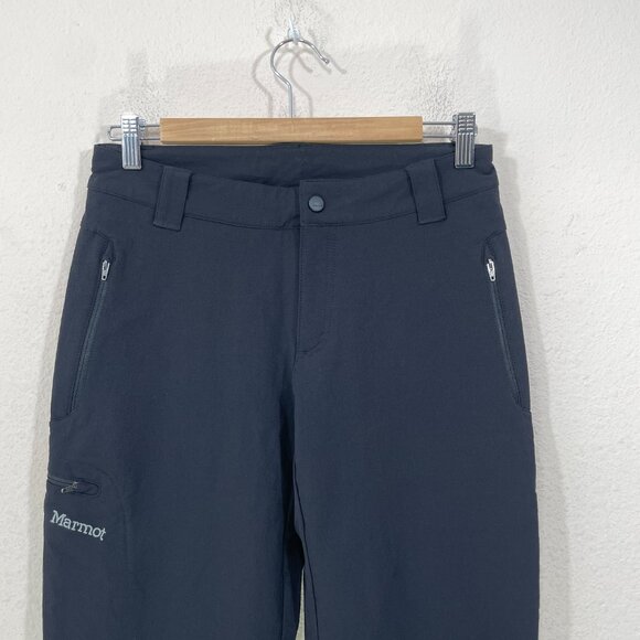 Marmot Womens Size 6 Short Pants Stretch Softshell Hiking Trail Black Zip Pocket - Picture 4 of 8
